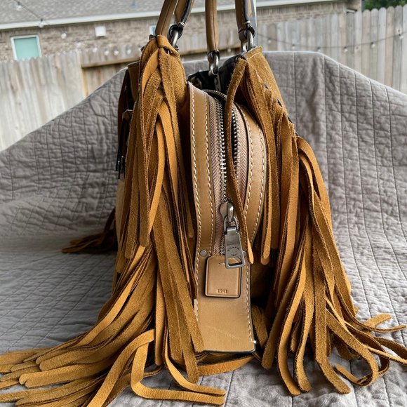 Coach Fringe Cervo Suede Oak Rogue 30/31 - Picture 5 of 12